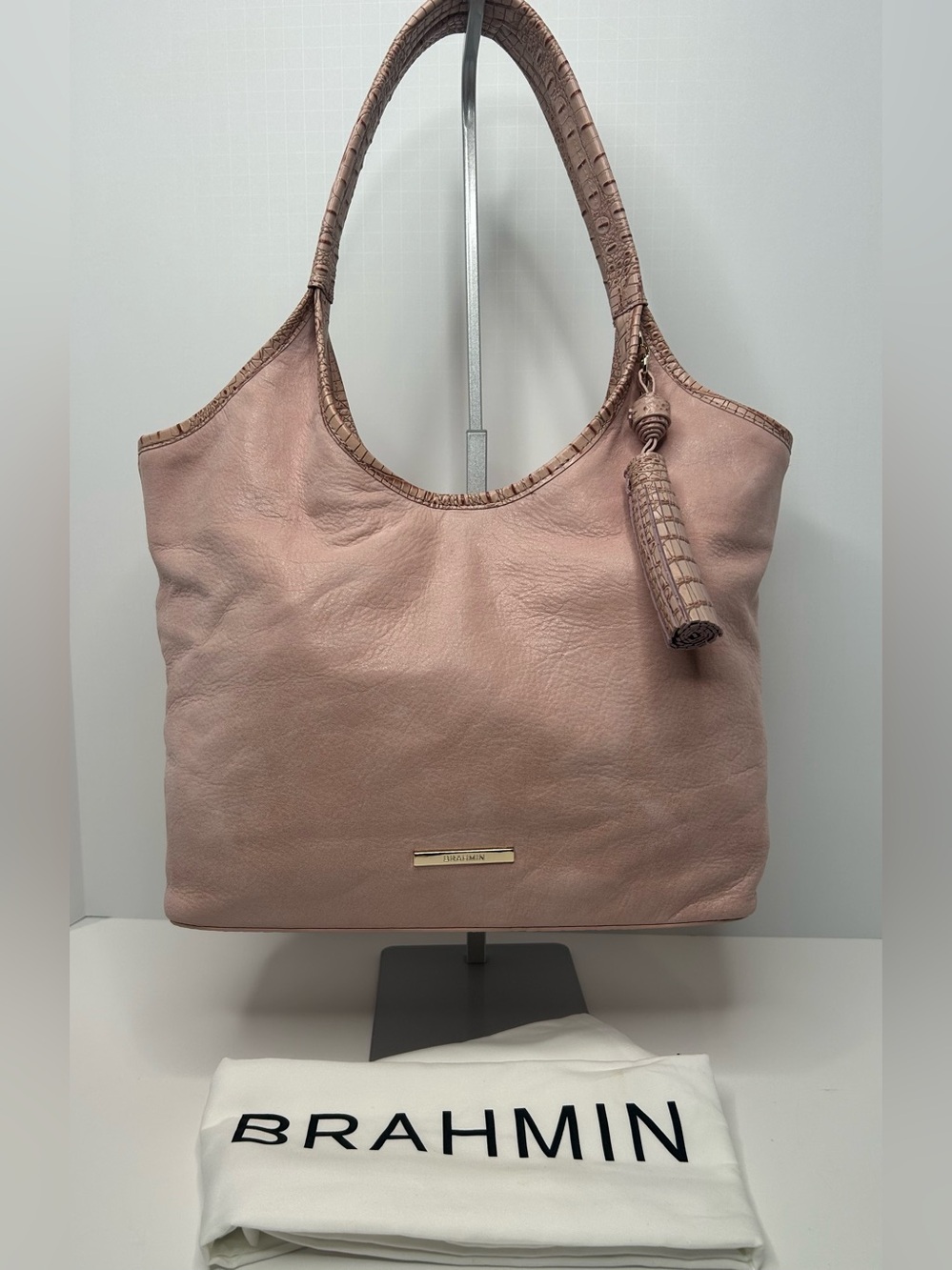 Brahmin Melora Tote Bag; Leather Bag with Tassel